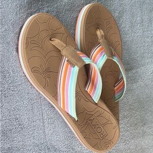 Roxy Colbee Hi Multicolor Striped Sandals